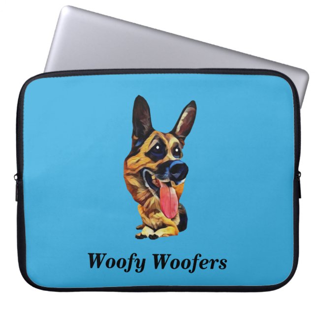 Capa Para Notebook German shepherd Engraçado Bolsa de laptop Neoprene (Frente)