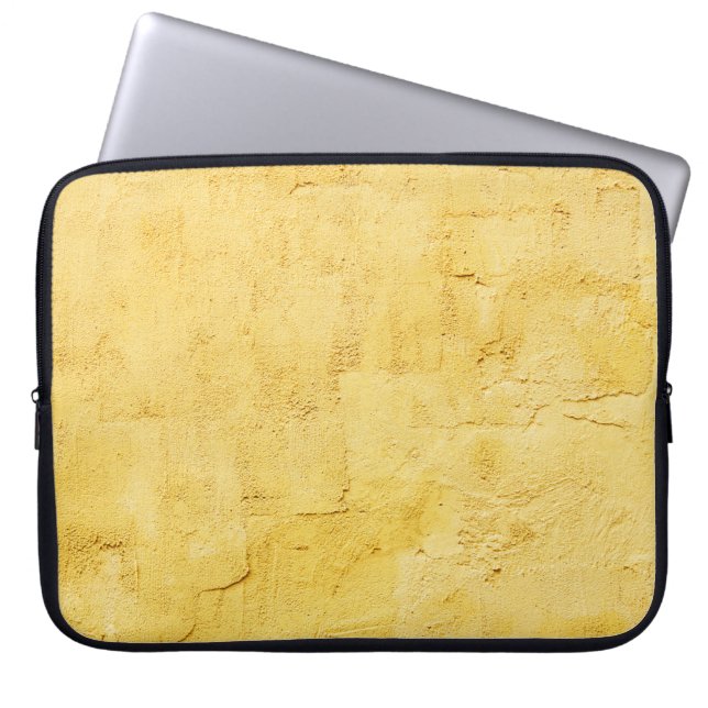Capa Para Notebook gesso texturizado de abstrato amarelo-claro na par (Frente)