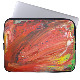 Capa Para Notebook Gesto Vertical Abstrato em Vermelho