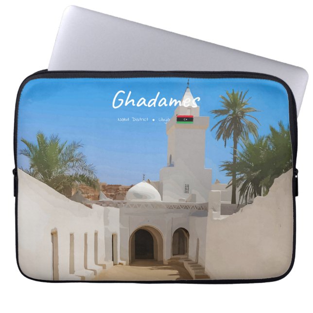 Capa Para Notebook Ghadames, Líbia - Mesquita Branca (Frente)
