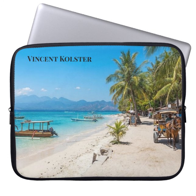 Capa Para Notebook Gili Trawangan Island Paradise Beach  (Frente)