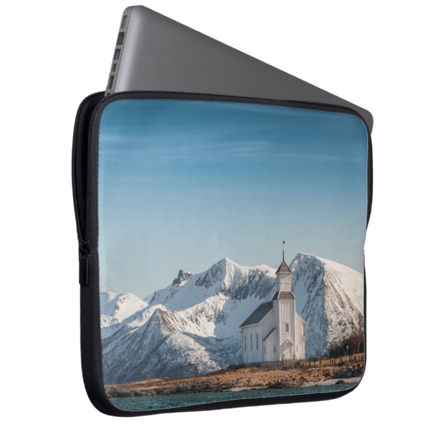 Capa Para Notebook Gimsoy Church Lofoten Noruega (Frente Esquerda)