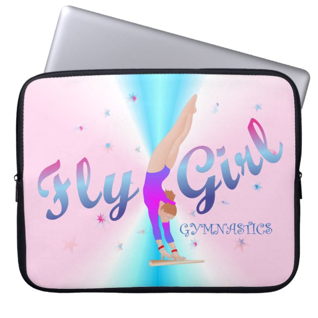 Capa Para Notebook Ginástica - Bolsa de laptop da Fly Girl (Frente)