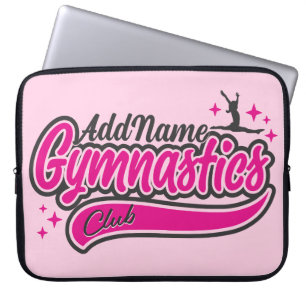 Capa Para Notebook Ginástica de Divisão de Gymnast de NOME Personaliz