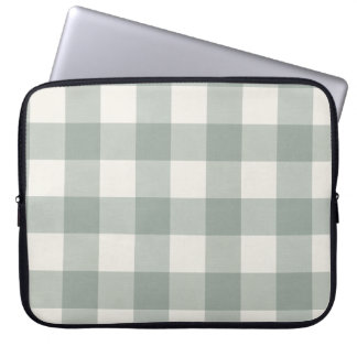 Capa Para Notebook Gingham grande controla xadrez verde-luz