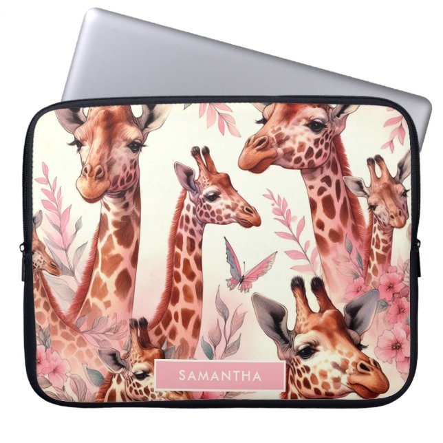 Capa Para Notebook Girafa de Cana-de-Água (Frente)