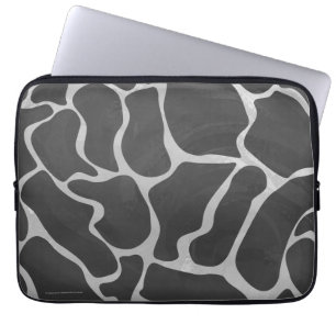 Capa Para Notebook Girafa Preto e Cinza Claro Impresso