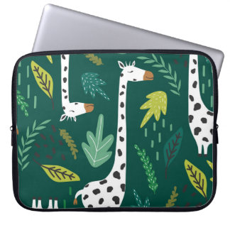 Capa Para Notebook Girafas Coloridas: Padrão Animal Decorativo.
