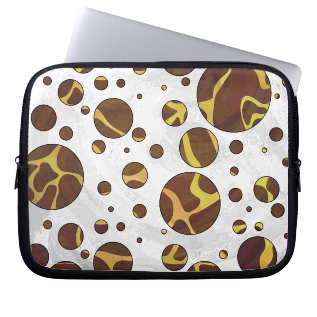 Capa Para Notebook Giraffe Brown e Impressão Amarelo (Frente)