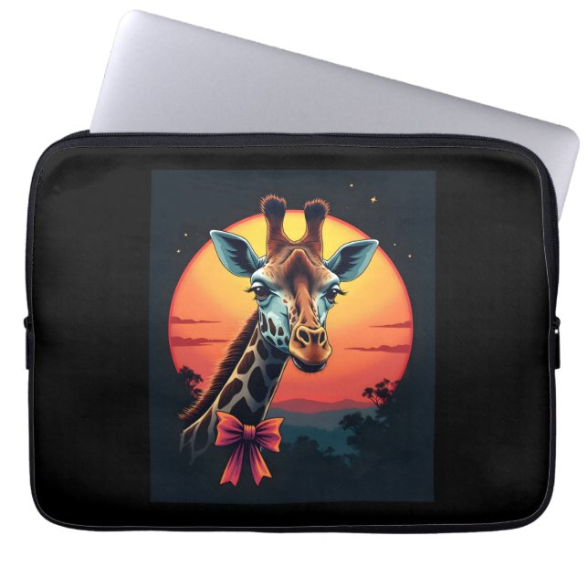 Capa Para Notebook Giraffe Neck Como uma Rollercoaster Executar Retro (Frente)