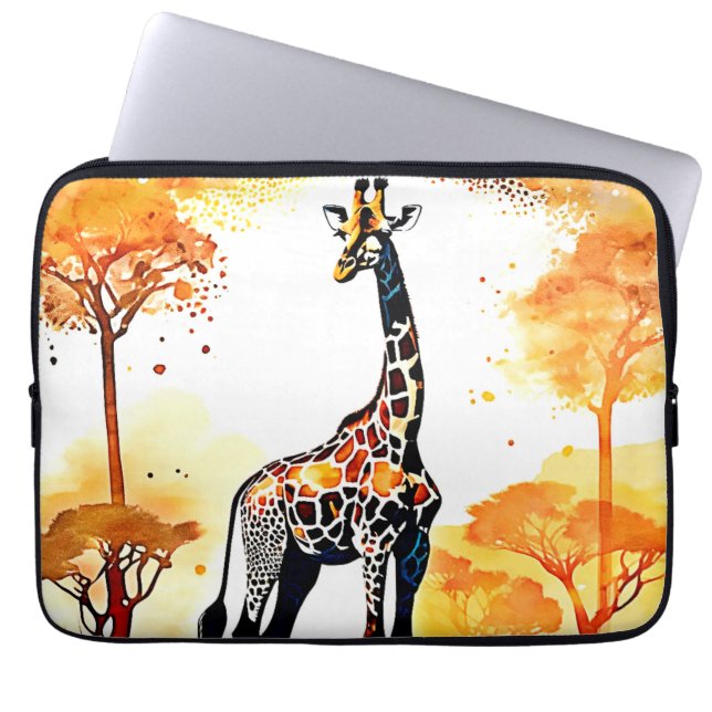 Capa Para Notebook Giraffe Savannah Art (Frente)