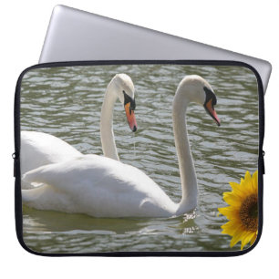 Capa Para Notebook Girassol da cisne da bolsa de laptop