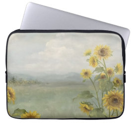 Capa Para Notebook Girassol moderno Aquarela & personalizar