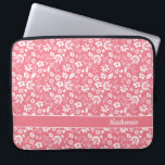 Capa Para Notebook Girly Blush Tropical Flowers Monograma<br><div class="desc">Garota Blush Tropical Flores Rosa Monograma Bolsa de laptop. Fácil de personalizar com texto,  fontes e cores. Criado pelo designer Zazzle pro BK Thompson exclusivamente para Cedar e String; entre em contato conosco se precisar de assistência para o design.</div>