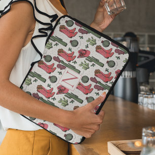 Capa Para Notebook Girly Country Cowgirl Monograma de Natal