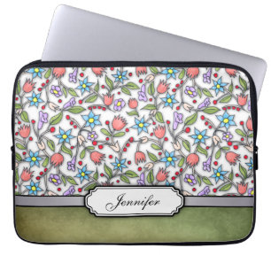 Capa Para Notebook Girly Floral Pattern