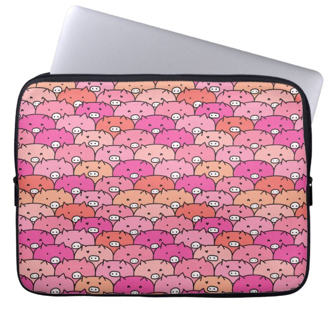 Capa Para Notebook Girly Funny Pig Pattern (Frente)