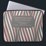Capa Para Notebook Girly Pink Professional Modern<br><div class="desc">Tendy cor-de-rosa,  branco e cinza procuram o profissional que trabalha. Adicione seu nome,  título,  nome da empresa,  áreas de conhecimento e informações de contato. Veja como é profissional as reuniões de clientes,  os programas comerciais ou no escritório. Excelente para consultores e estudantes também!</div>