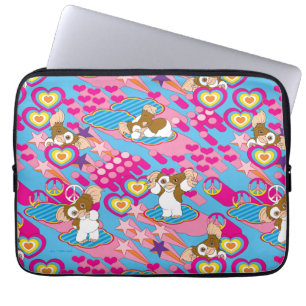 Capa Para Notebook Gizmo Padrão rosa de paz e amor
