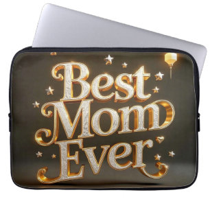 Capa Para Notebook Glam Dourado Bling Melhor Mãe Nunca