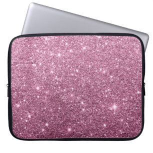 Capa Para Notebook Glitter de abstrato cor-de-rosa com burgundy elega