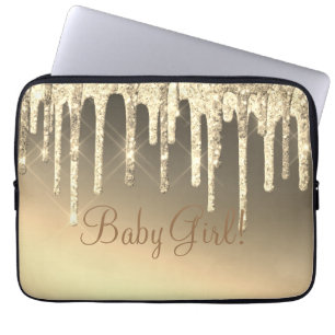 Capa Para Notebook Glitter Dourado Nome da Garota Grelha Grelha Grelh