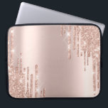 Capa Para Notebook Glitter Moderno - Rosa Dourado<br><div class="desc">O brilho pinga no fundo rosa dourado.</div>