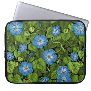 Capa Para Notebook Glória da manhã em azul e verde