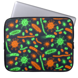 Capa Para Notebook Glowing Bacteria Microorganism toxic orange green