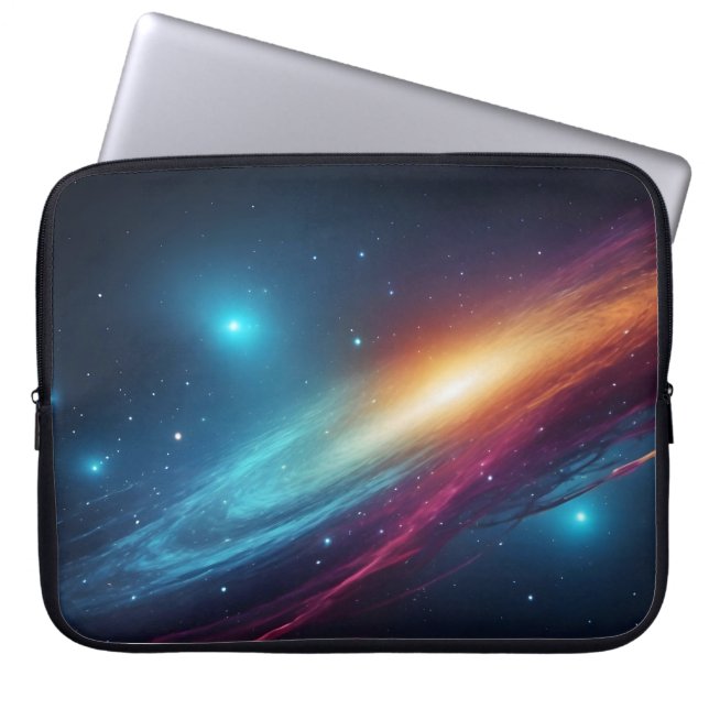 Capa Para Notebook Glowing Outer Space Starry Sky Abstract Cosmos (Frente)