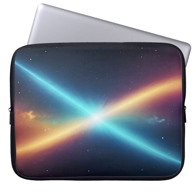 Capa Para Notebook Glowing Space Cosmic Light Abstract Sci-Fi (Frente)