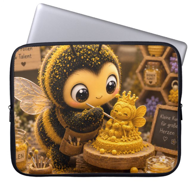Capa Para Notebook Golden Bumblebee in Bloom Dance.11 (Frente)