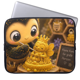 Capa Para Notebook Golden Bumblebee in Bloom Dance.11
