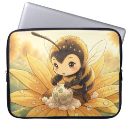 Capa Para Notebook Golden Bumblebee in Bloom Dance.8