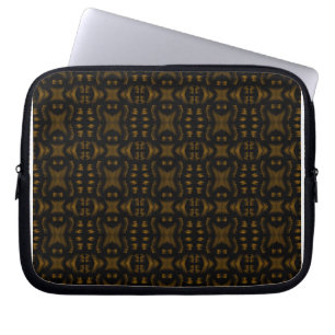 Capa Para Notebook Golden Obsidian Tribal Ikat Pattern