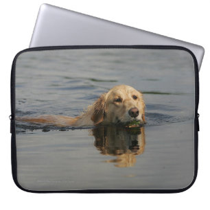 Capa Para Notebook Golden retriever que nada
