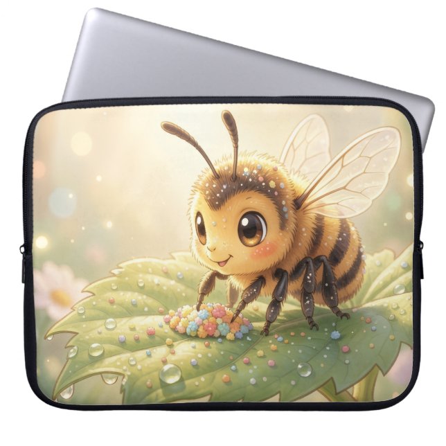 Capa Para Notebook Goldene Hummel im Blütentanz.6 (Frente)