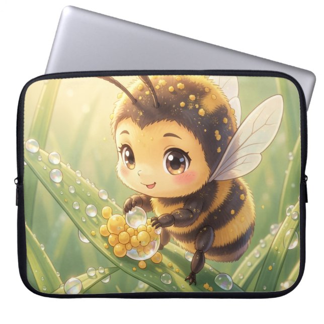 Capa Para Notebook Goldene Hummel im Blütentanz.8 (Frente)