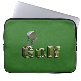 Capa Para Notebook Golfe Clubs Em Green Denim,