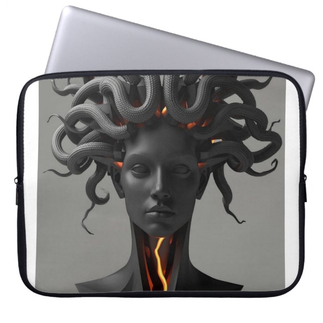 Capa Para Notebook Gorgon Geometric Graphite Laptop Sleeve (Frente)