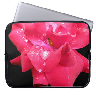Capa Para Notebook Gotas no Laptop das pétalas