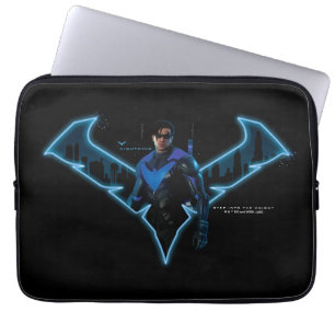 Capa Para Notebook Gotham Knights Nightwing in Logo