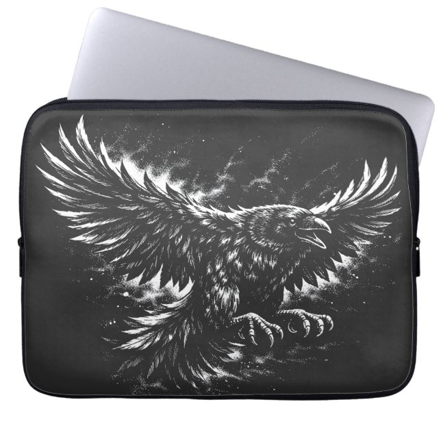 Capa Para Notebook Gothic Raven – por BurnsInHell (Frente)