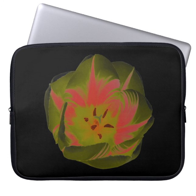 Capa Para Notebook Gótica Laptop de Tulipa Vermelha Gótica (Frente)