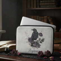 Gótico Corvo Personalizado Flora Escura