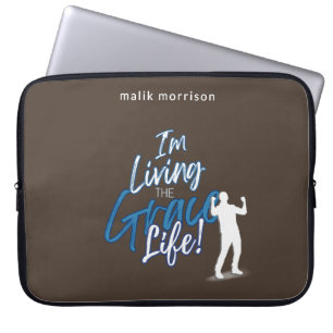 Capa Para Notebook Grace Life Brown Modern Script Masculino Silhouett