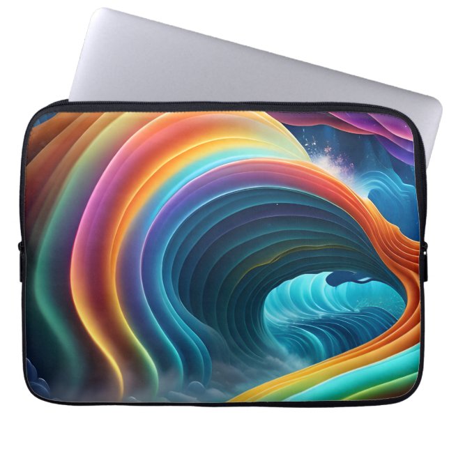 Capa Para Notebook Graceful Bright Rainbow Waterfall (Frente)