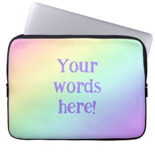 Capa Para Notebook Gradiente Arco-íris Pastel Personalizado