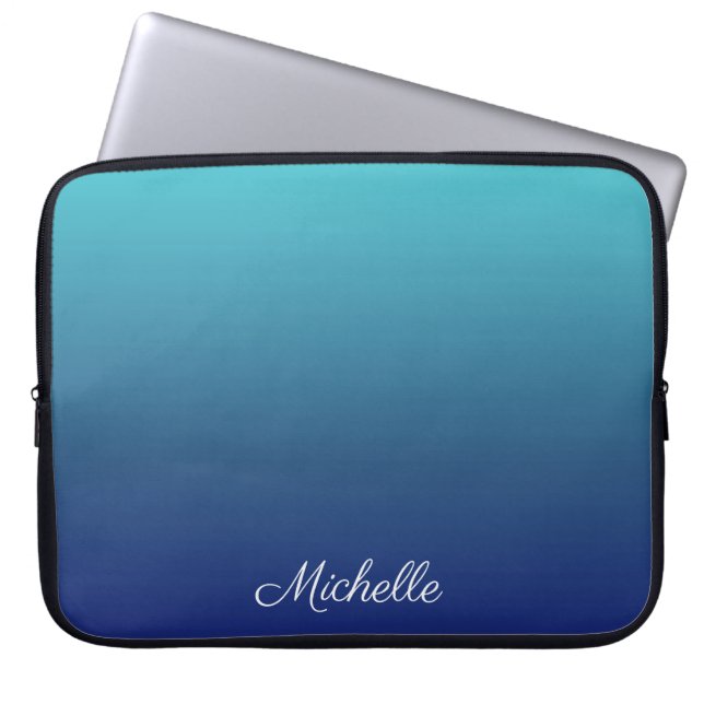 Capa Para Notebook Gradiente azul-ombre personalizado (Frente)