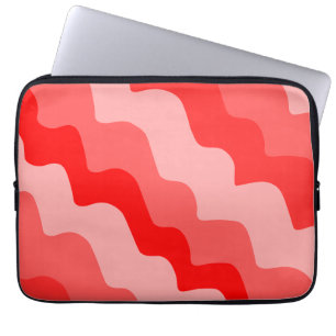 Capa Para Notebook Gradiente de ondas vermelhas do oceano